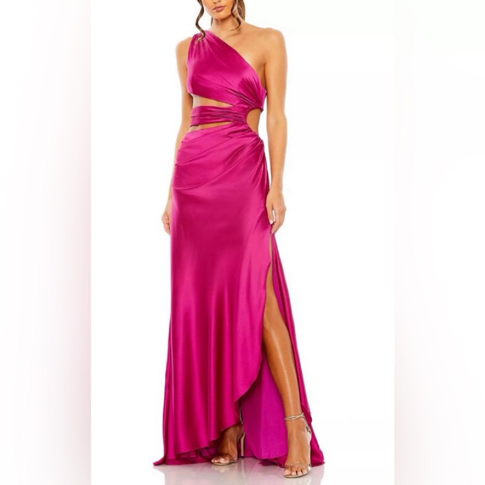 Magenta Satin Mac Duggal Gown